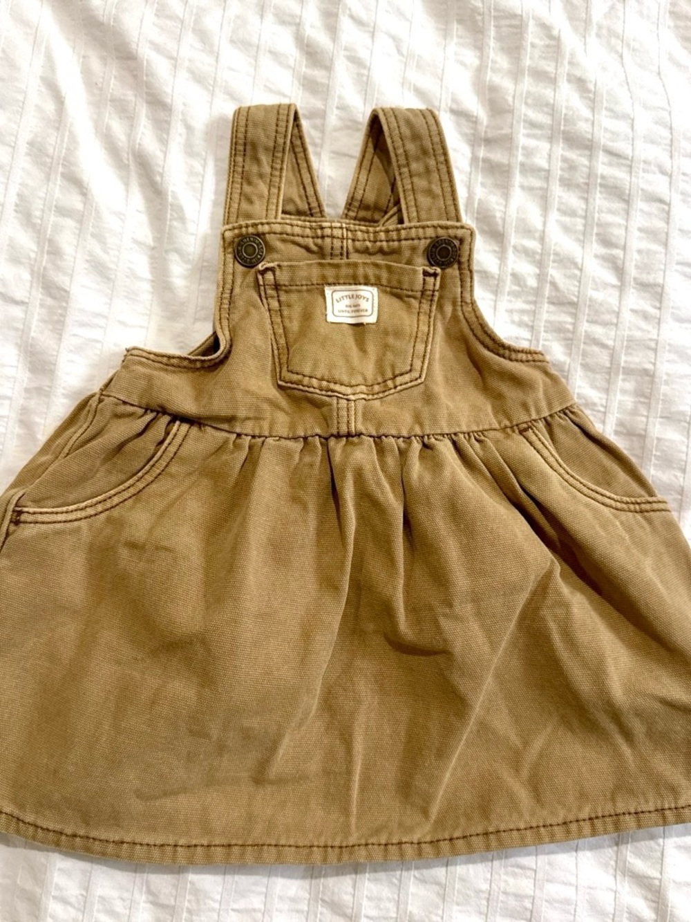 Girls' tan Overall Dress